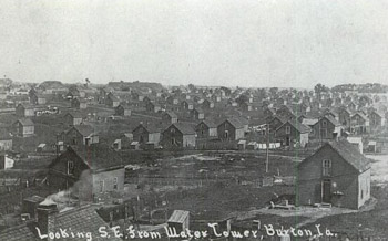Southeast view of Buxton, IA from the water tower